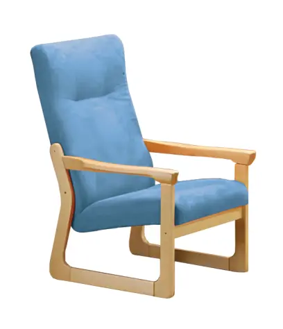 BE - 1 křeslo, koženka ROXA 5.08 - koženka světle modrá